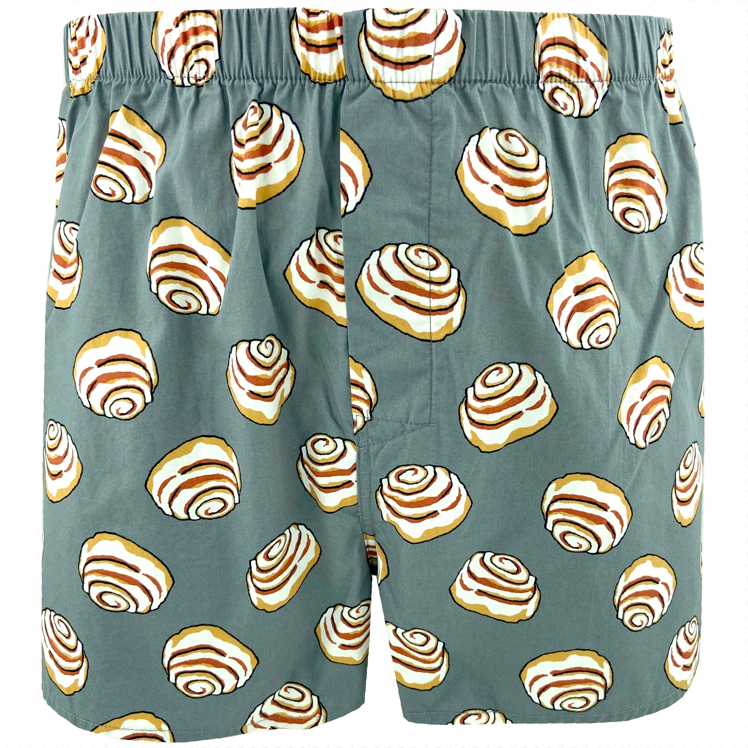 Buy Men's Food Themed Cinnamon Roll Patterned Soft Cotton Boxer Shorts