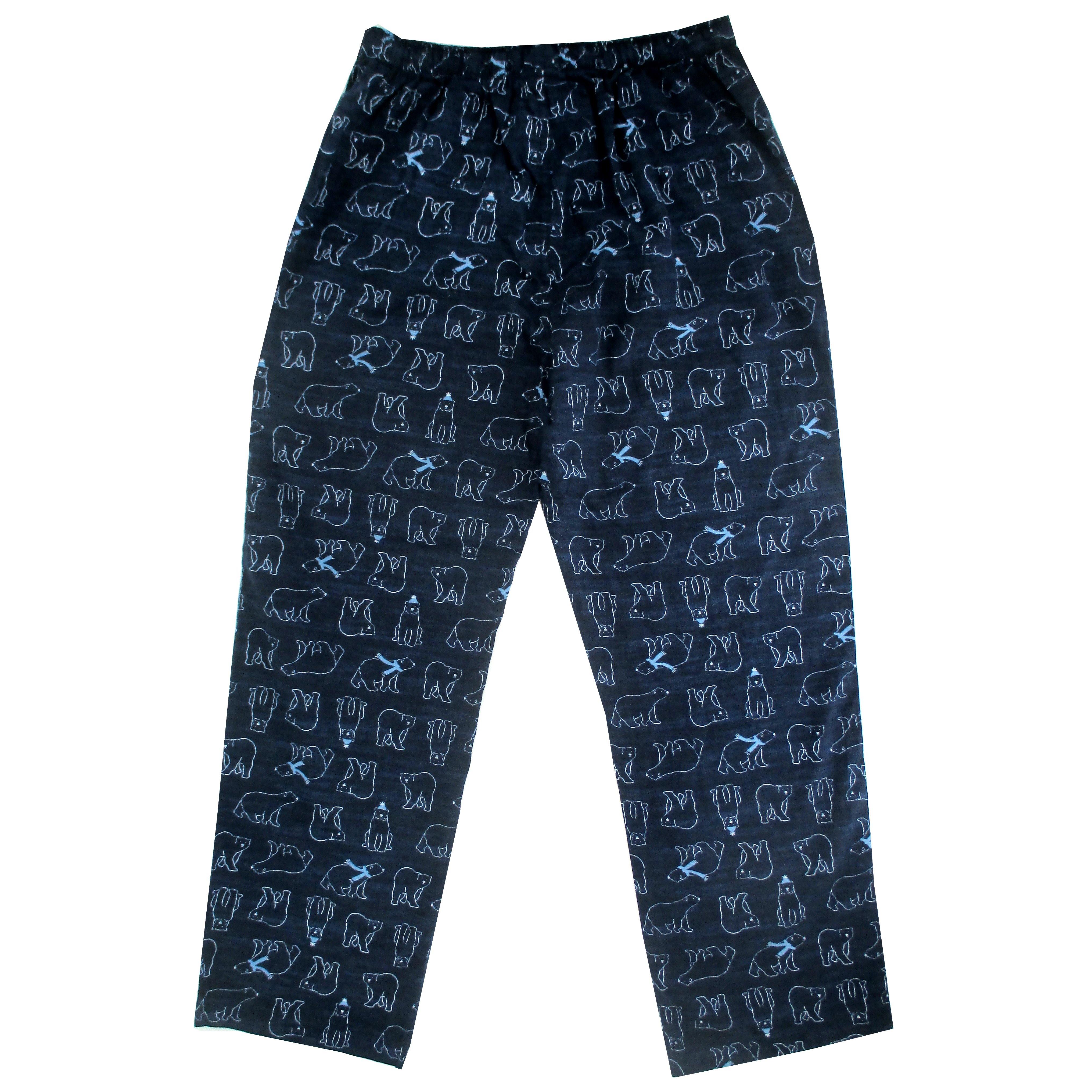 Rock Atoll Soft Comfy Warm Polar Bear Patterned Flannel Pants