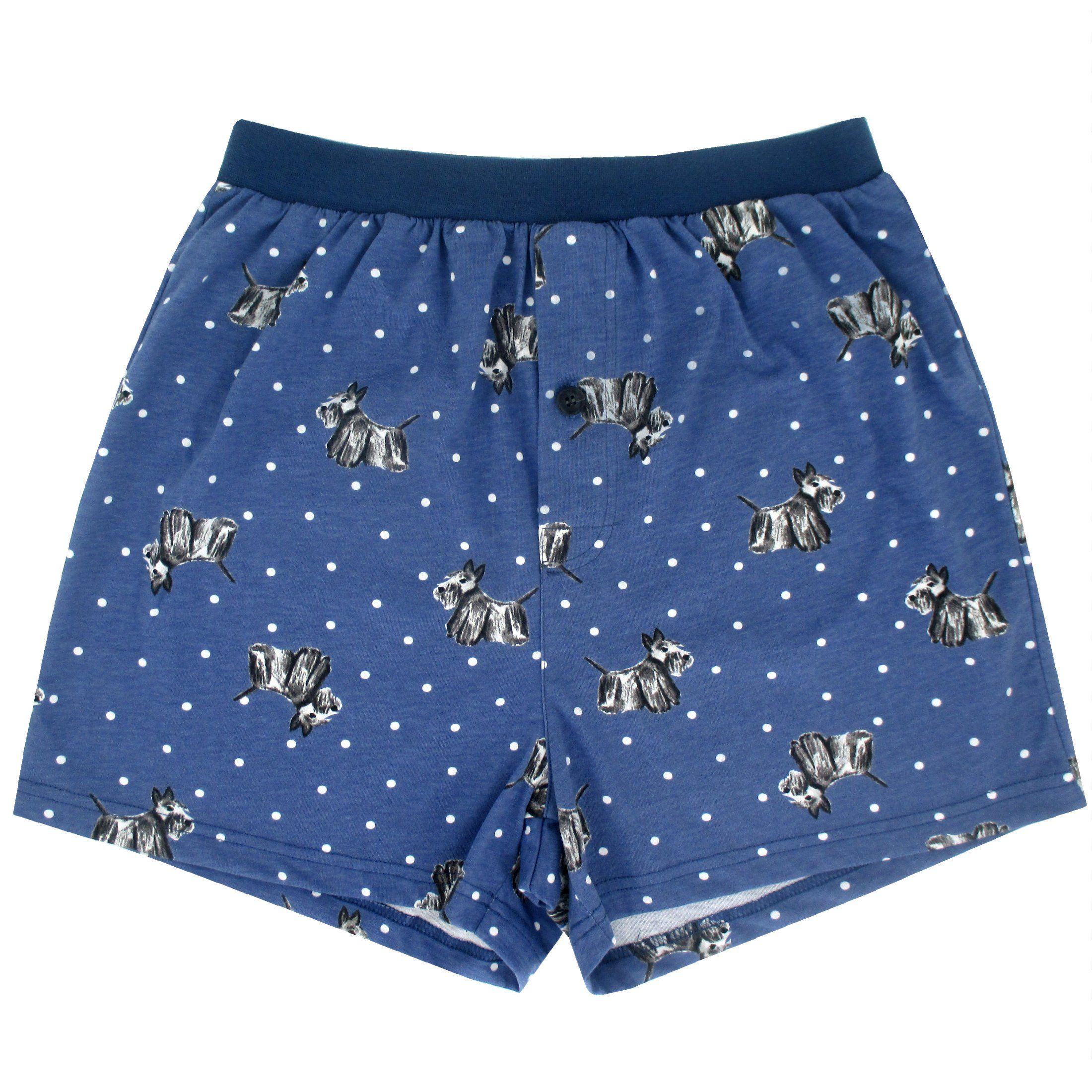 Polka Dotted Dog Schnauzer All Over Print Boxer Shorts for Men