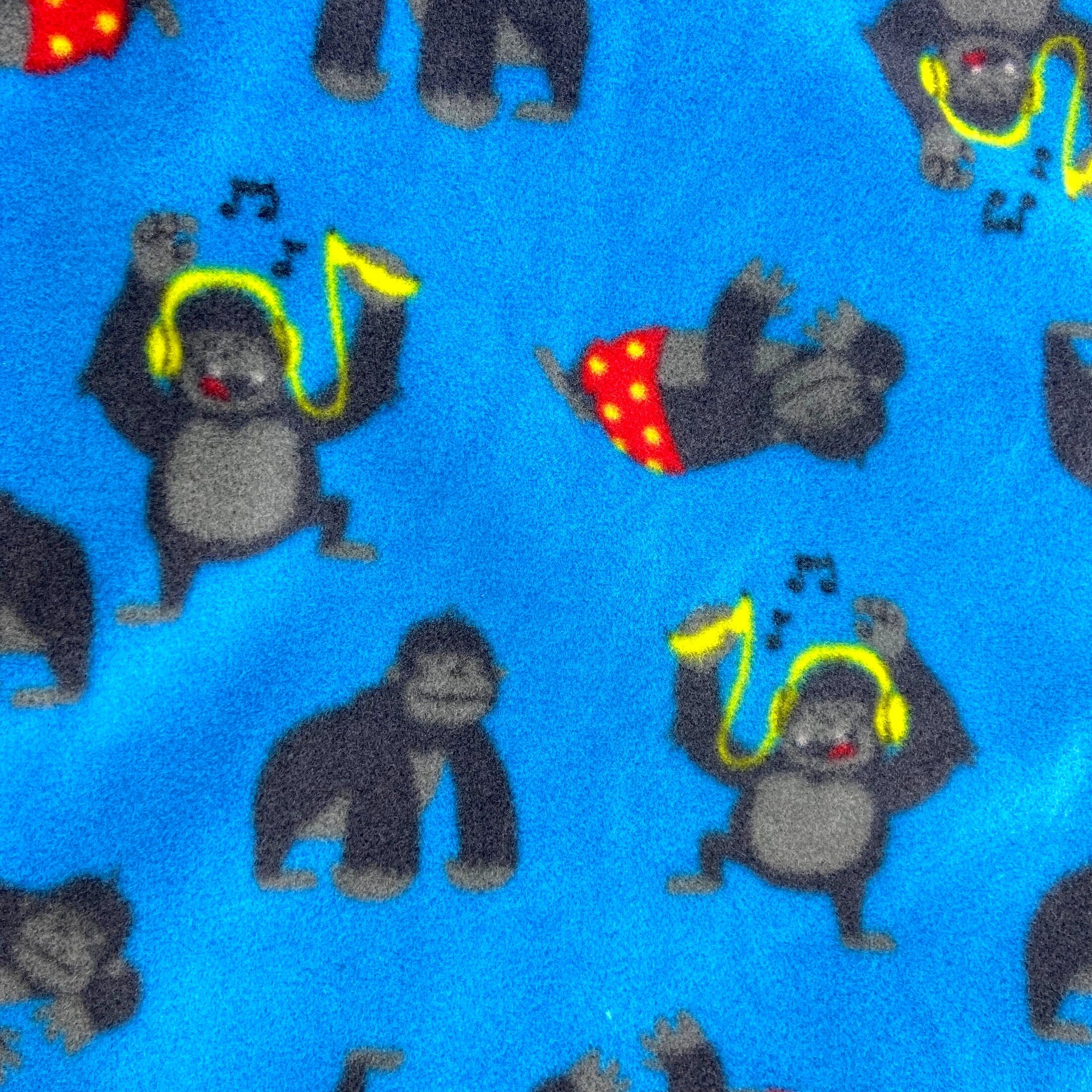 Men's Sleepwear Partying Gorilla Print Warm Winter Fleece Pajama Pants