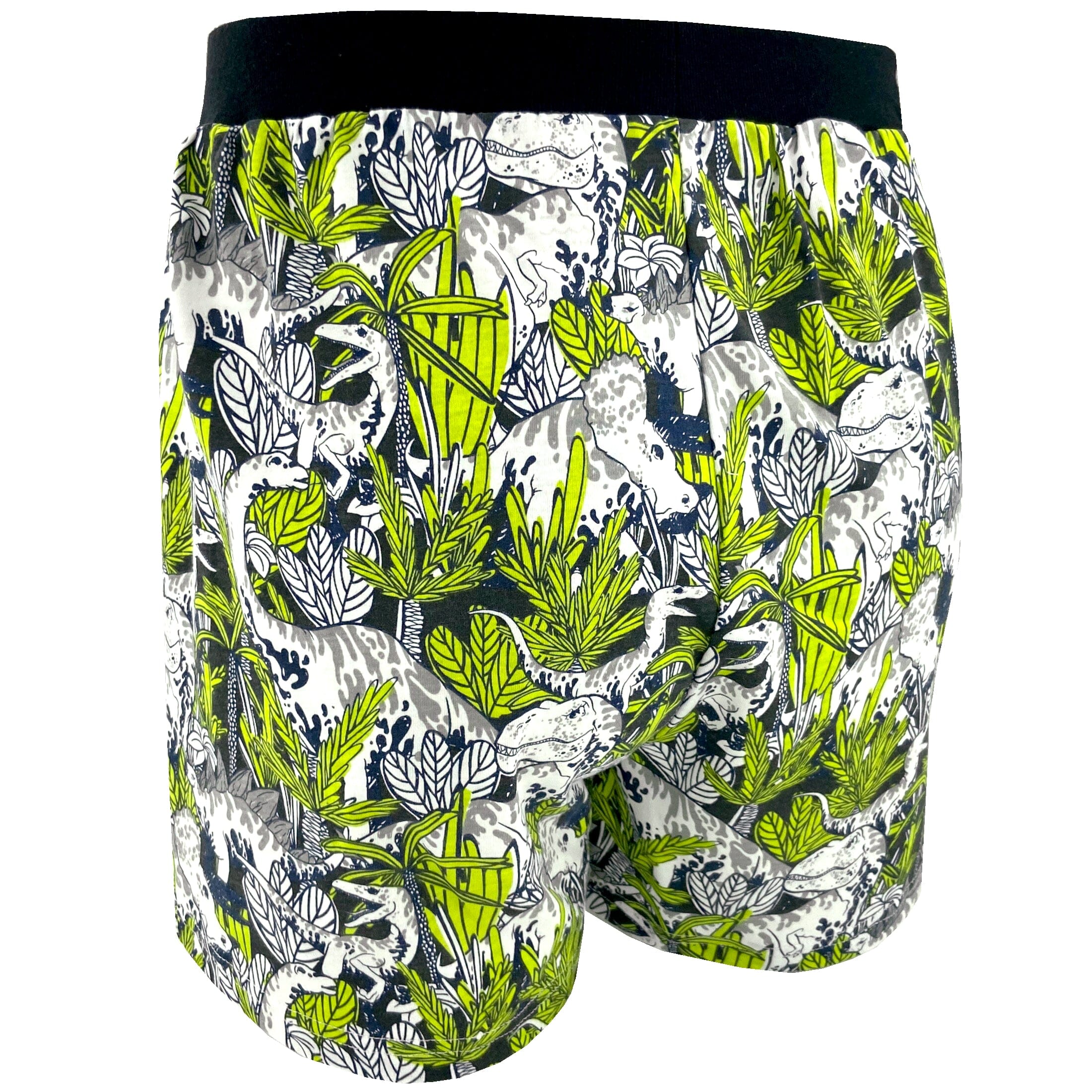 Comfy Loungewear Dinosaur All Over Print Cotton Pajama Shorts for Men