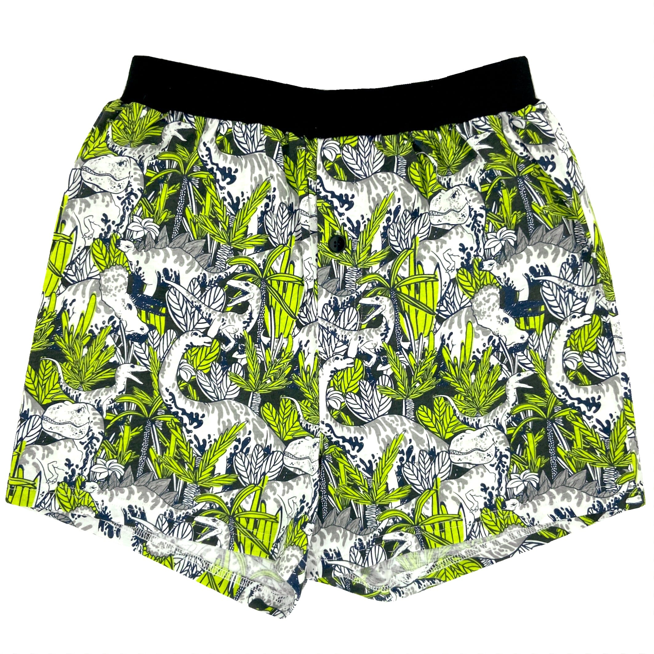 Comfy Loungewear Dinosaur All Over Print Cotton Pajama Shorts for Men