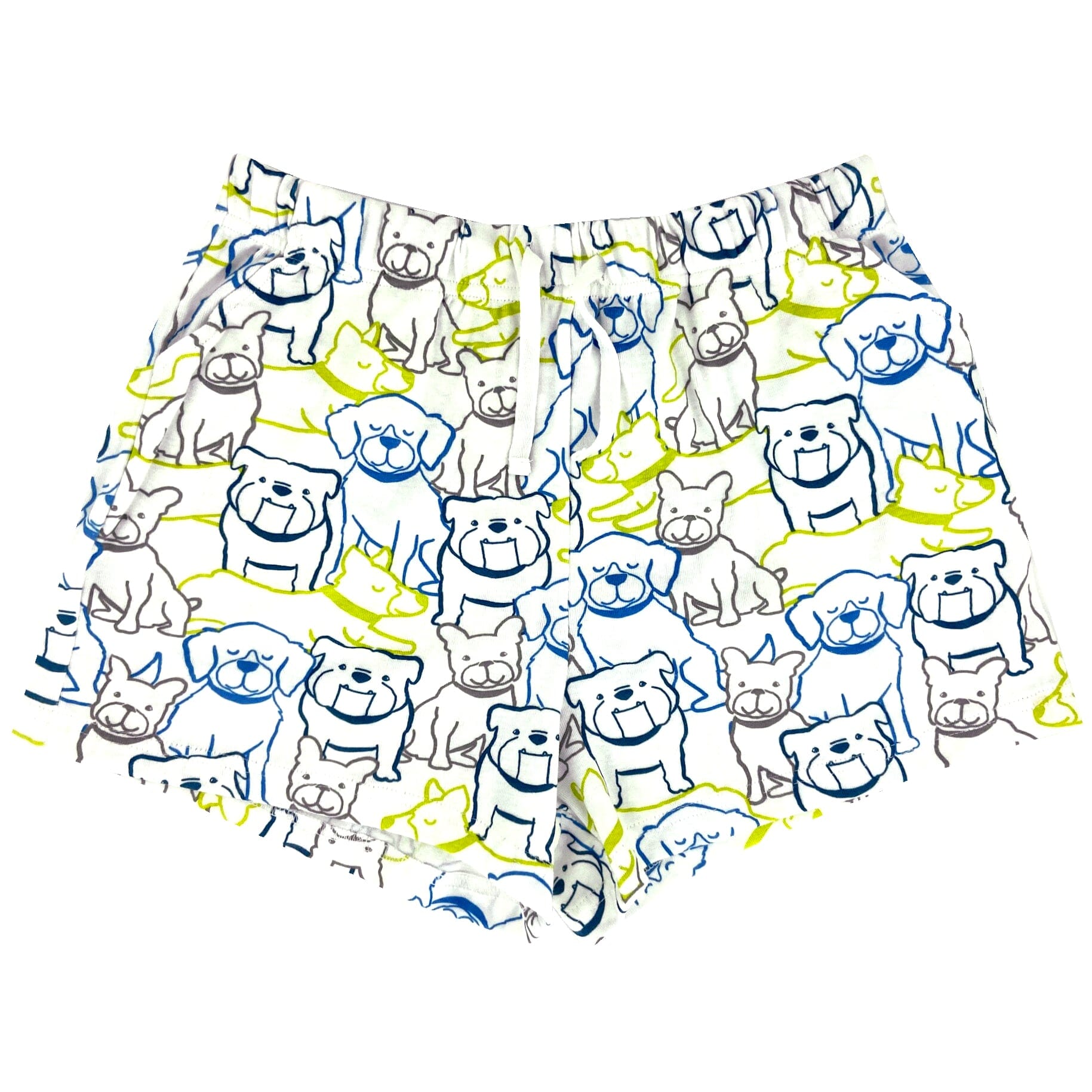 Women's Cute Puppy Dog All-Over-Print Cotton Jersey Knit Pajama Shorts