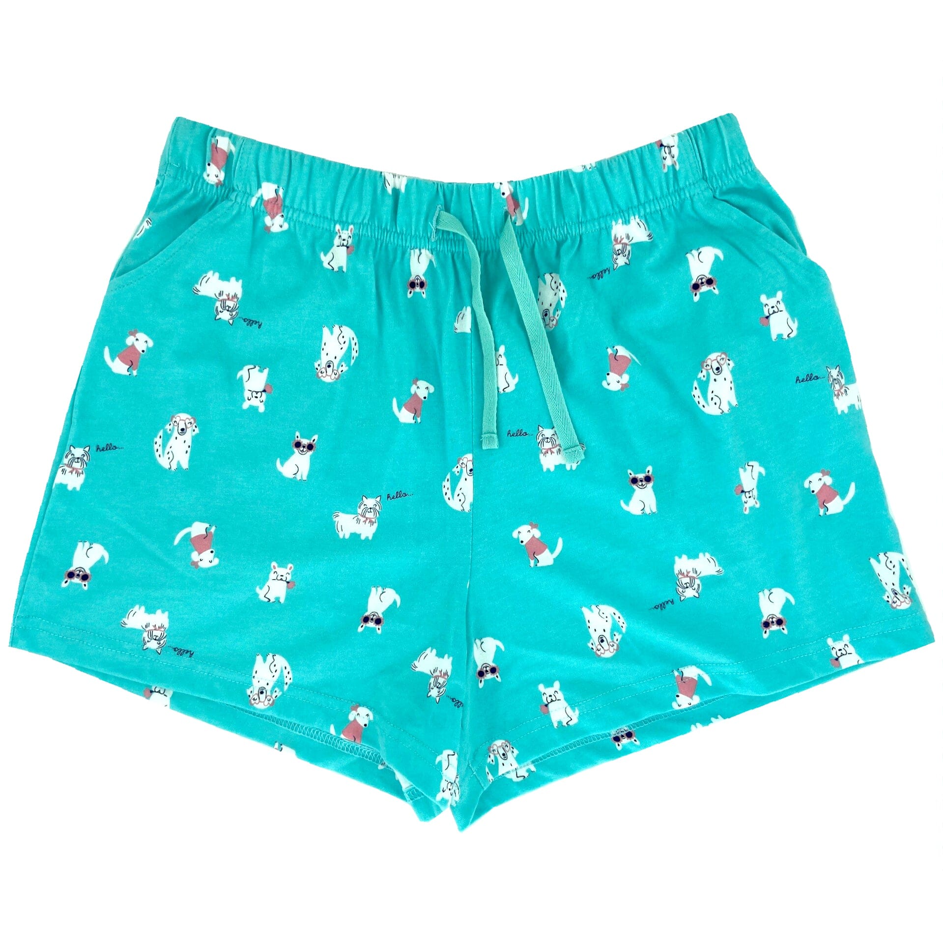 Women's Pet Lovers Dog Patterned Cotton Jersey Knit Pajama Bottoms