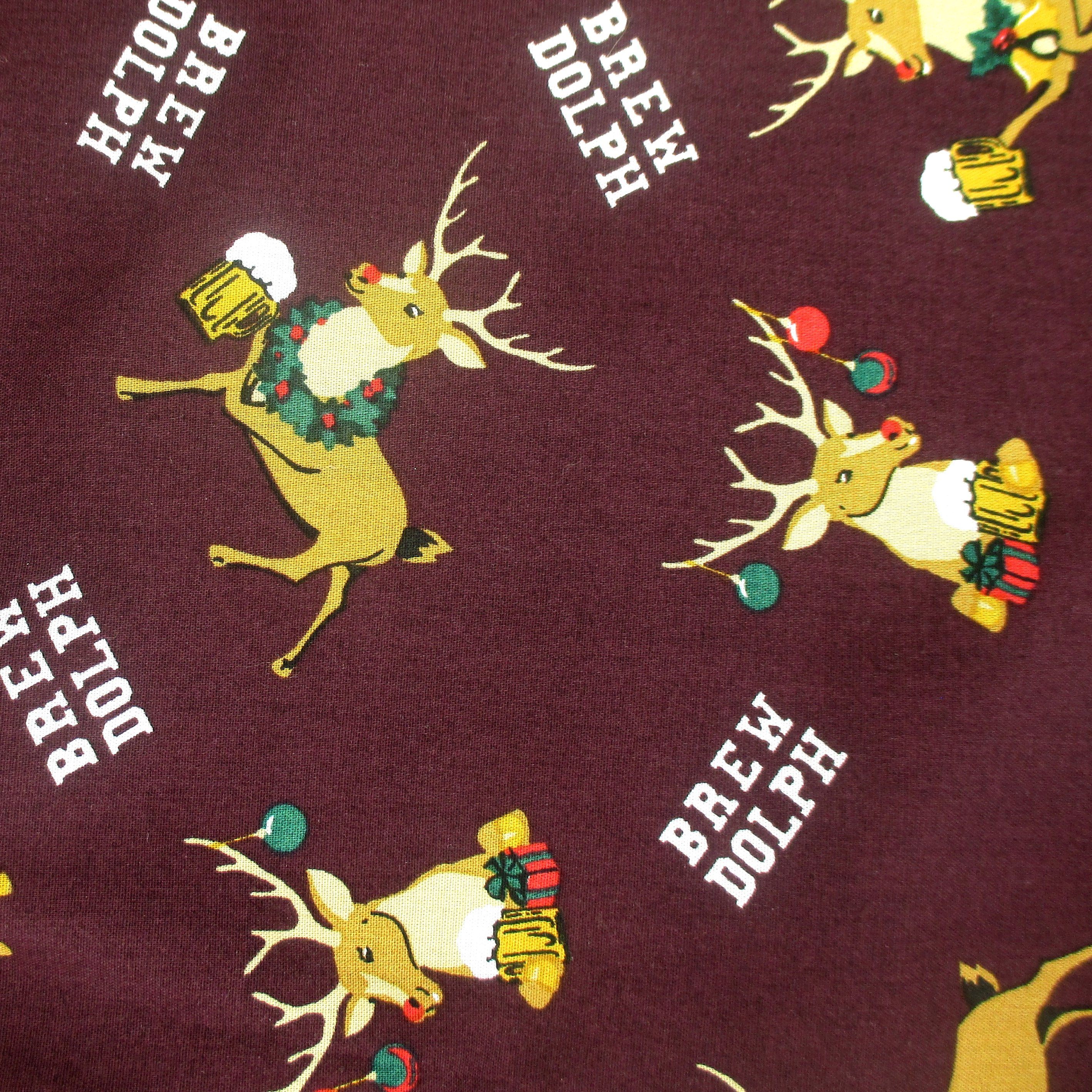 Reindeer Rudolph Drinking Beer Xmas Holiday Gag Gift Stocking Stuffer Underwear for Men