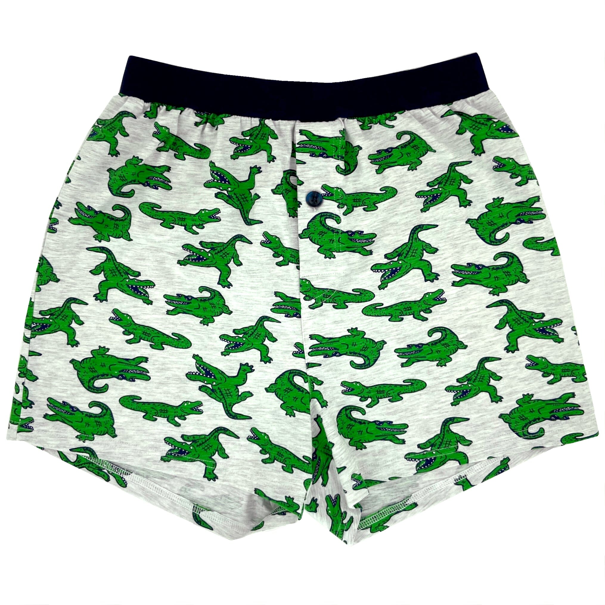 Comfy Sleepwear Crocodile All Over Print Cotton Pajama Shorts for Men