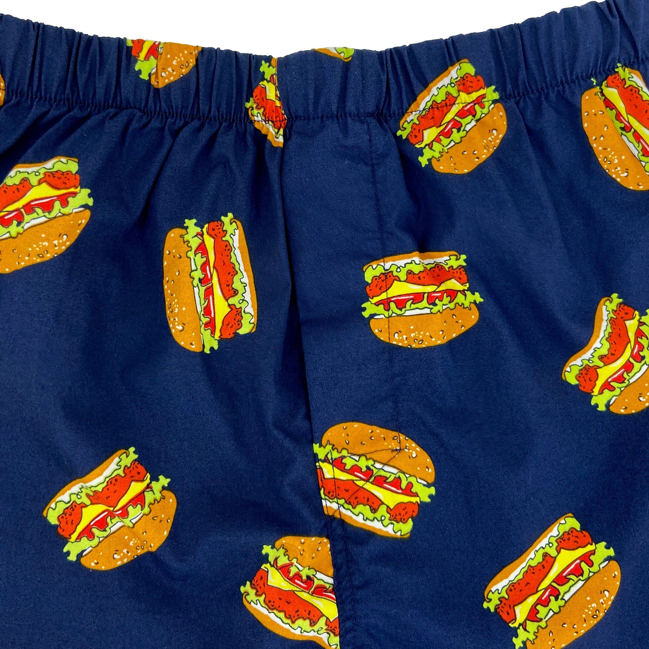Men's Food Themed Hamburger Bun Patterned Premium Cotton Boxer Shorts