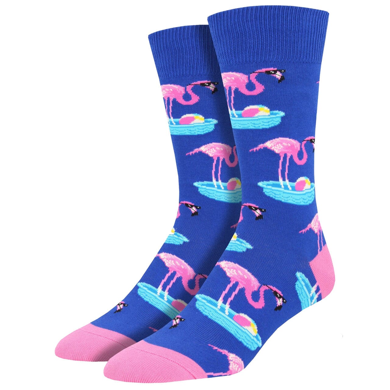 Fun Colorful Flamingo Patterned Novelty Socks for Men Women and Teens