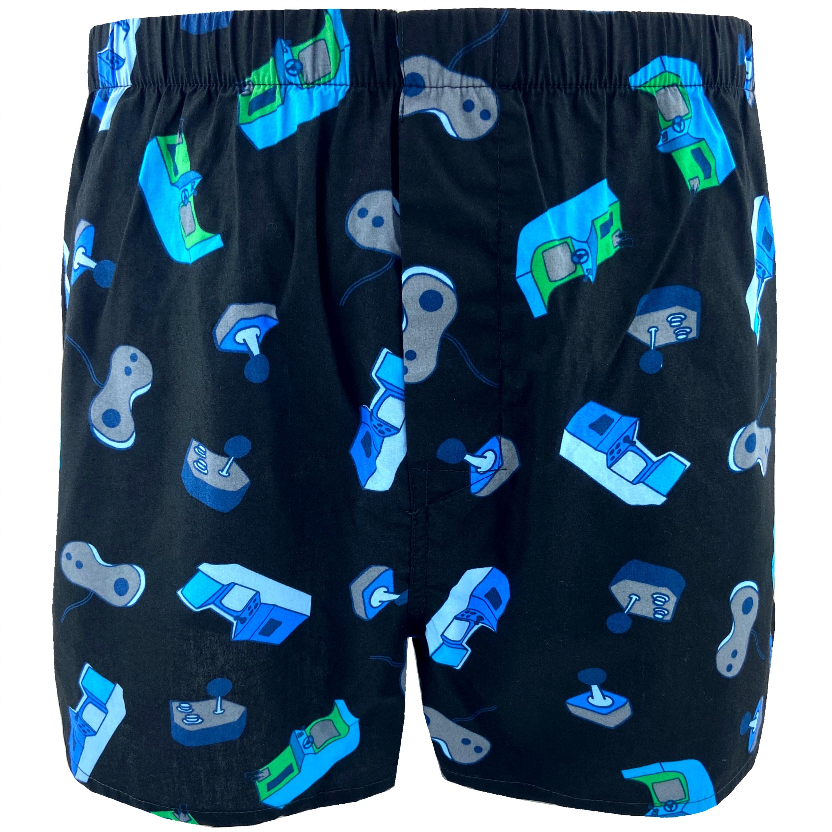 Men's Retro Arcade Themed Joystick Novelty Print Cotton Boxer Shorts