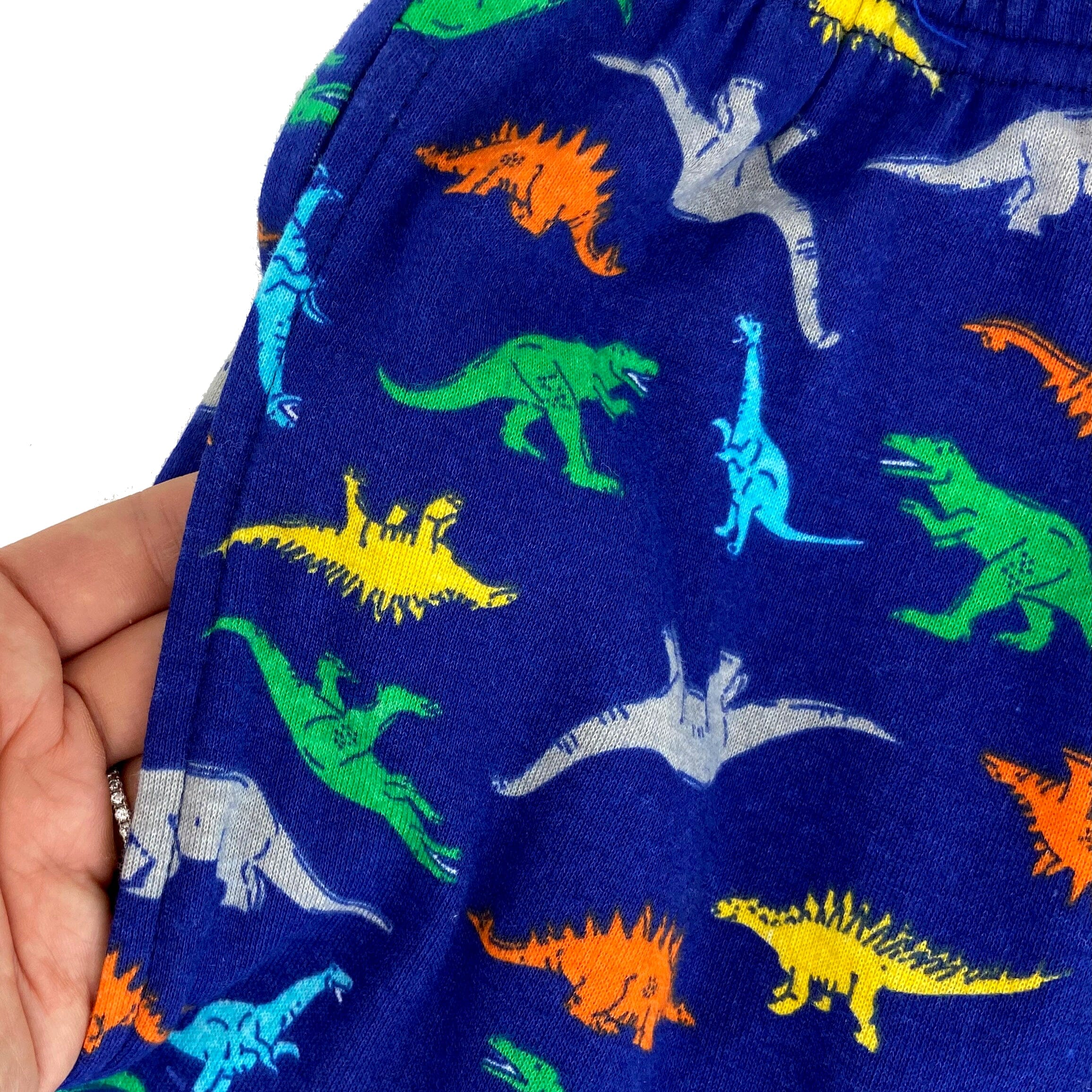 Adult Men's Dinosaur All Over Print Cotton Knit Long Pyjama Bottoms