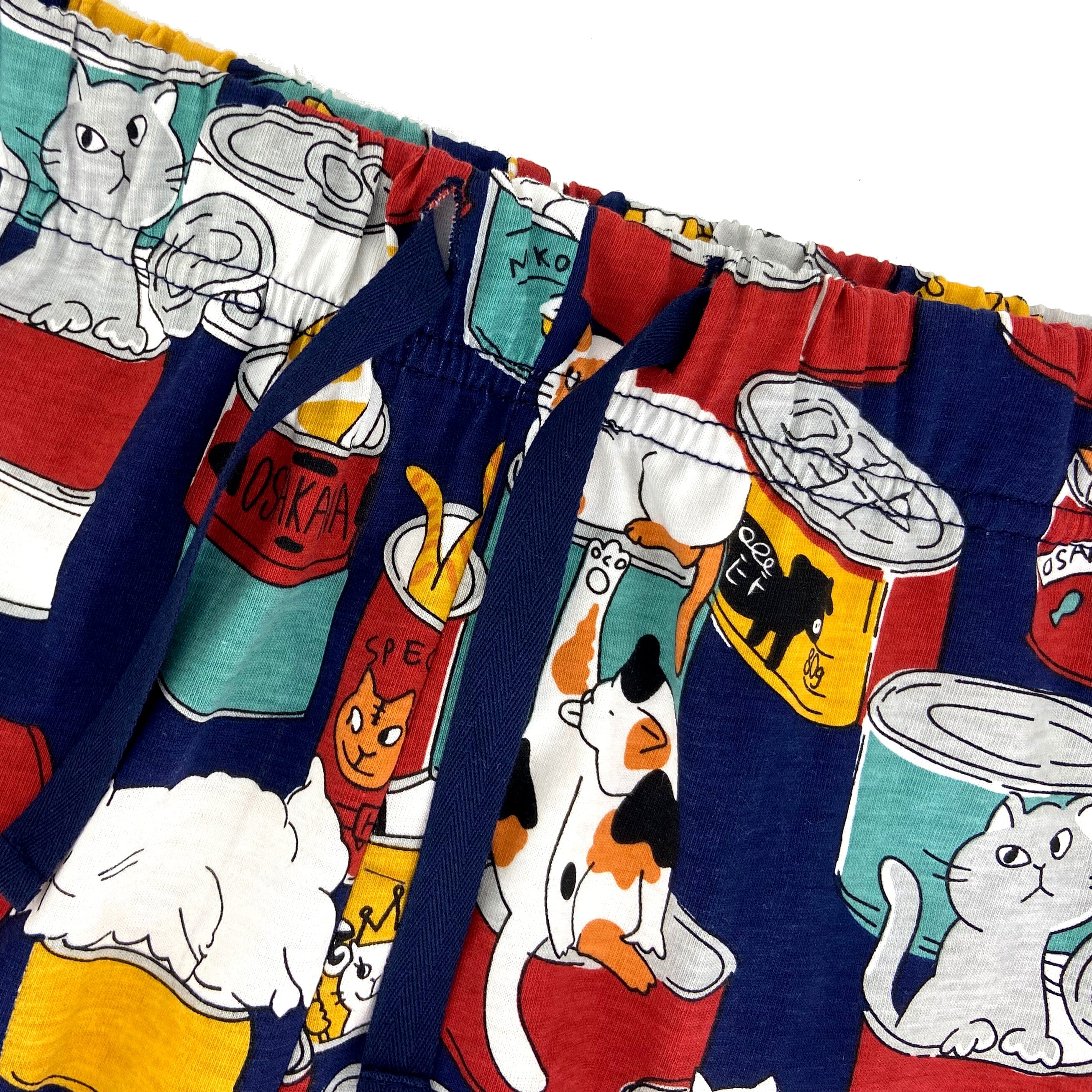 Women's Kitty Cat All Over Print Cotton Knit Pajama Pants with Pockets