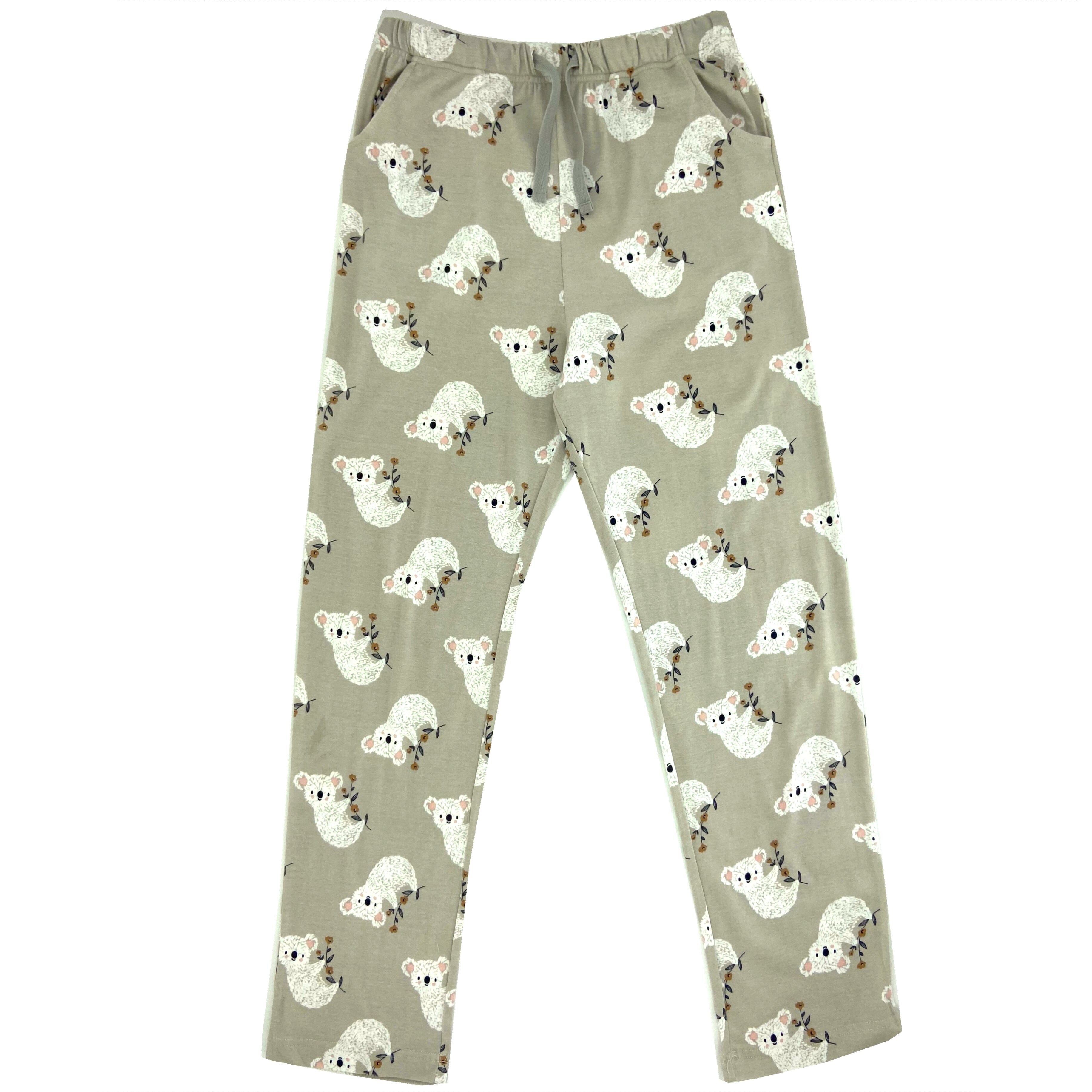 Women's Koala Print Long Pajama Pants. Shop Animal Print Lounge Pants