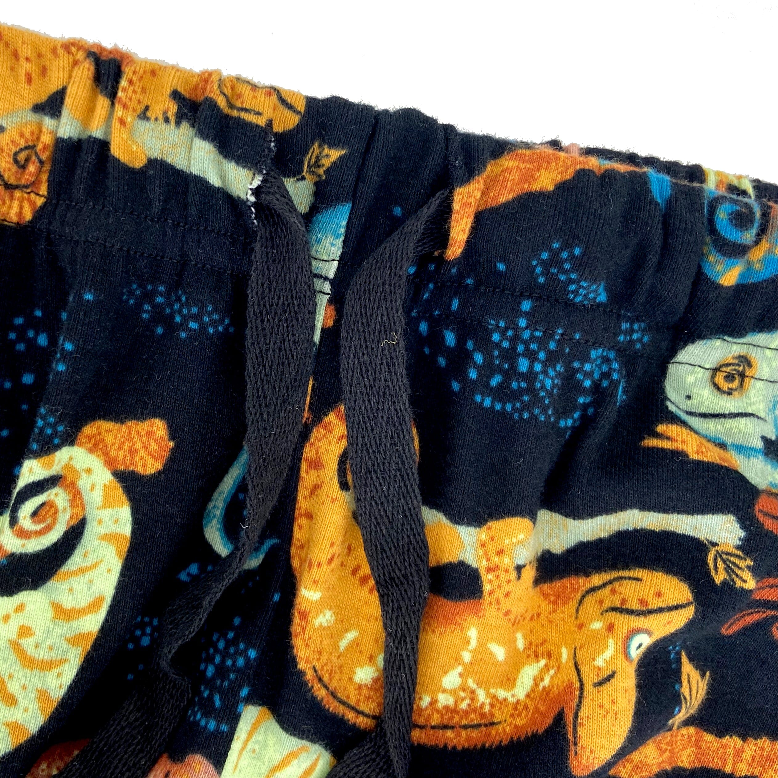 Men's Animal Themed Iguana Chameleon Patterned Cotton Pajama Pants