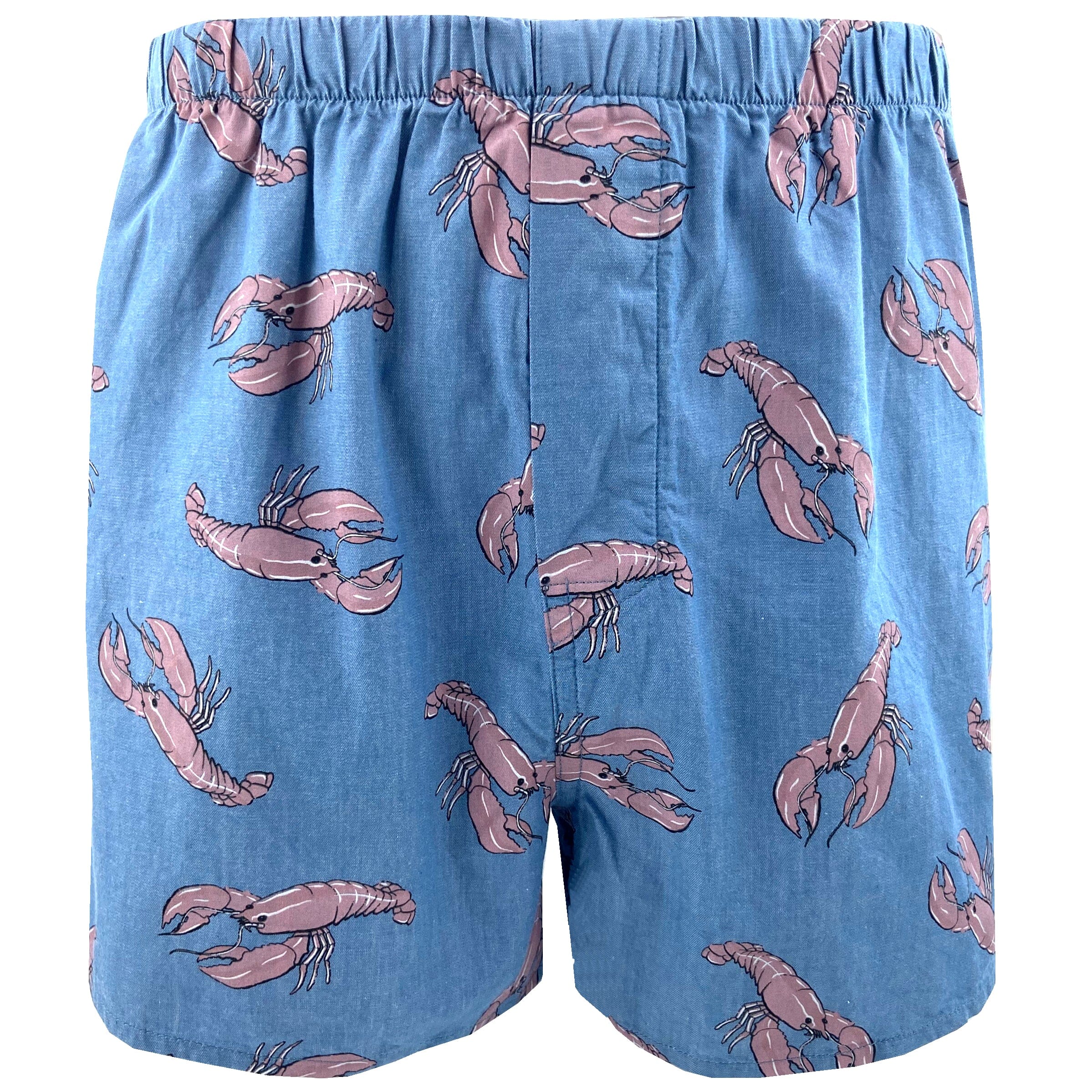 Buy Men's Relaxed Fit Boxer Shorts with Lobster Pattern Novelty Print