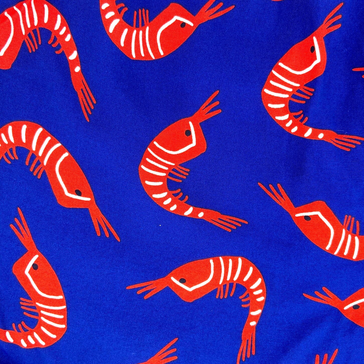 Men's Navy Blue Crayfish All-Over Novelty Print Cotton Boxer Shorts
