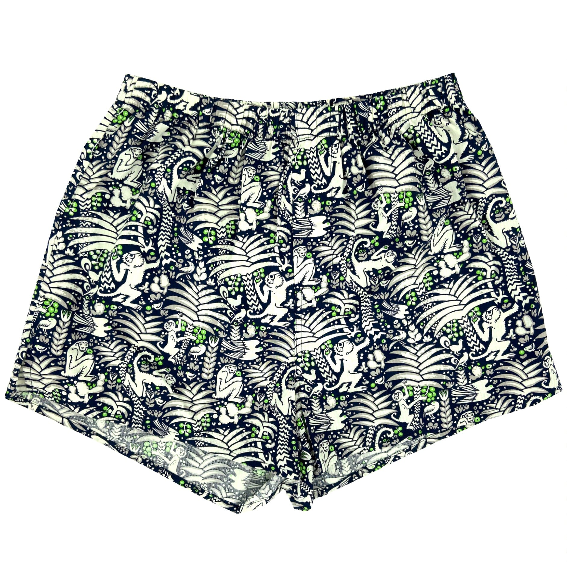 Men's Rainforest Print Monkey Patterned Cotton Sleep Boxer Shorts