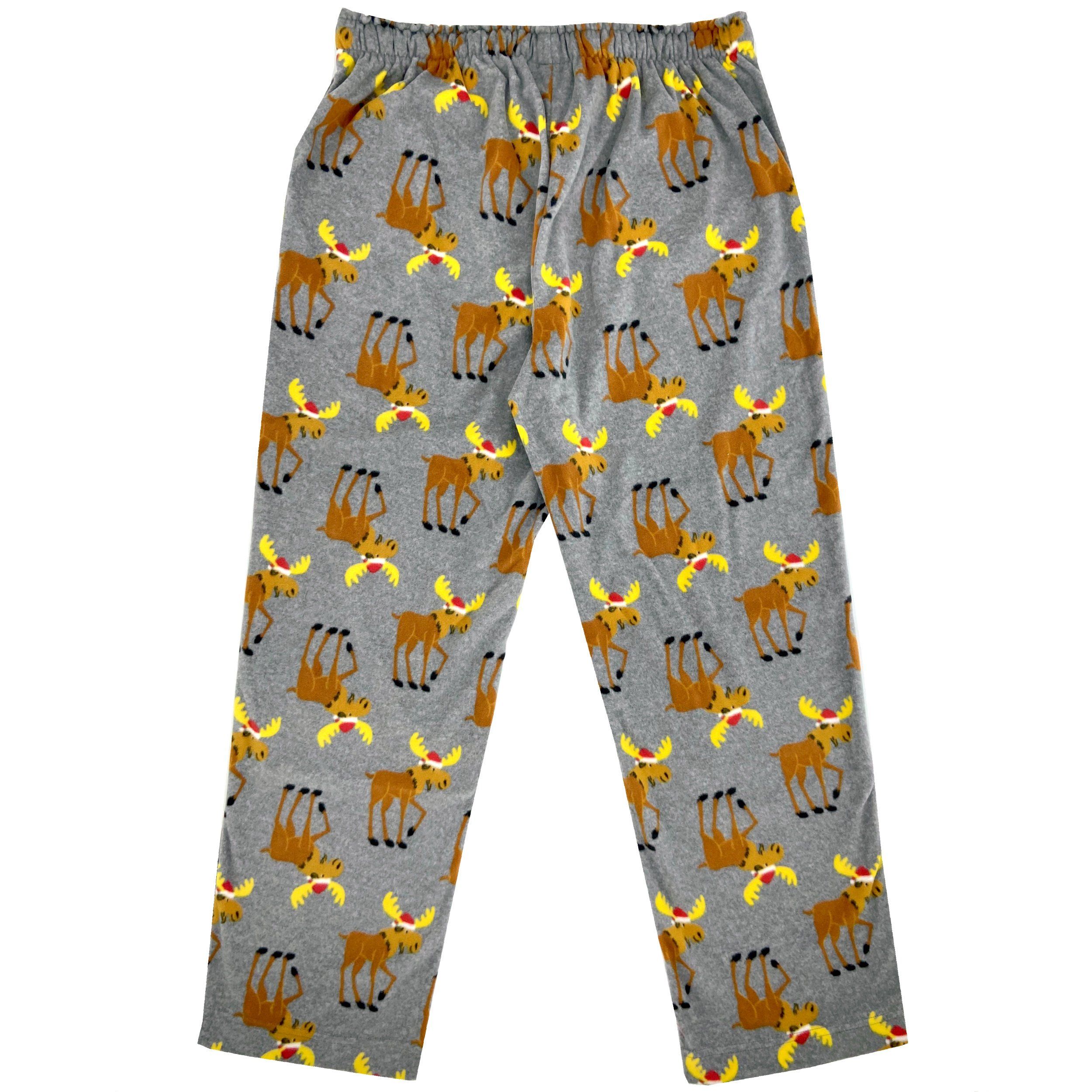 Moose Pajama Pants For Men. Buy Men's Moose Print Lounge Pants Online