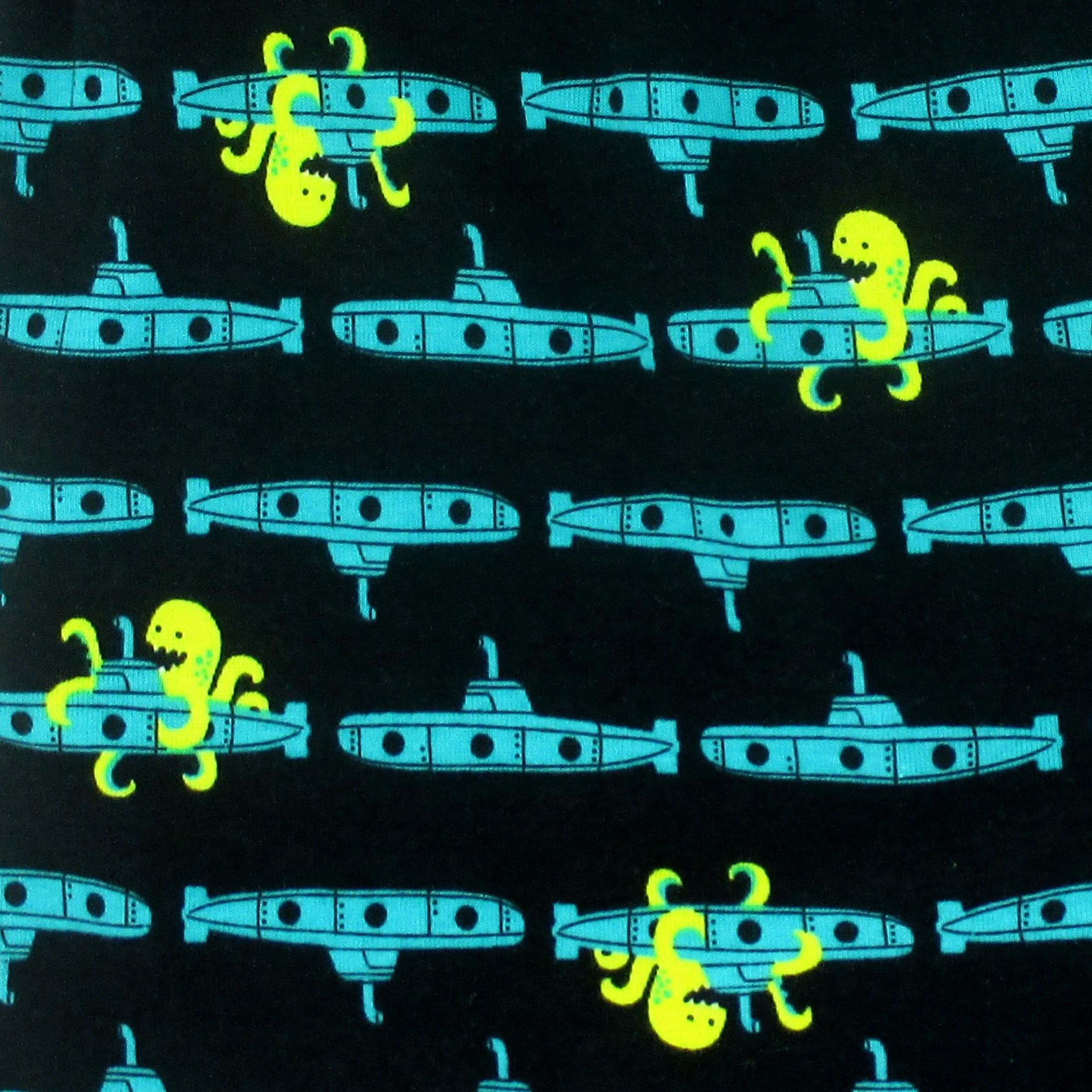 Cute Octopus and Submarine Print Boxer Shorts