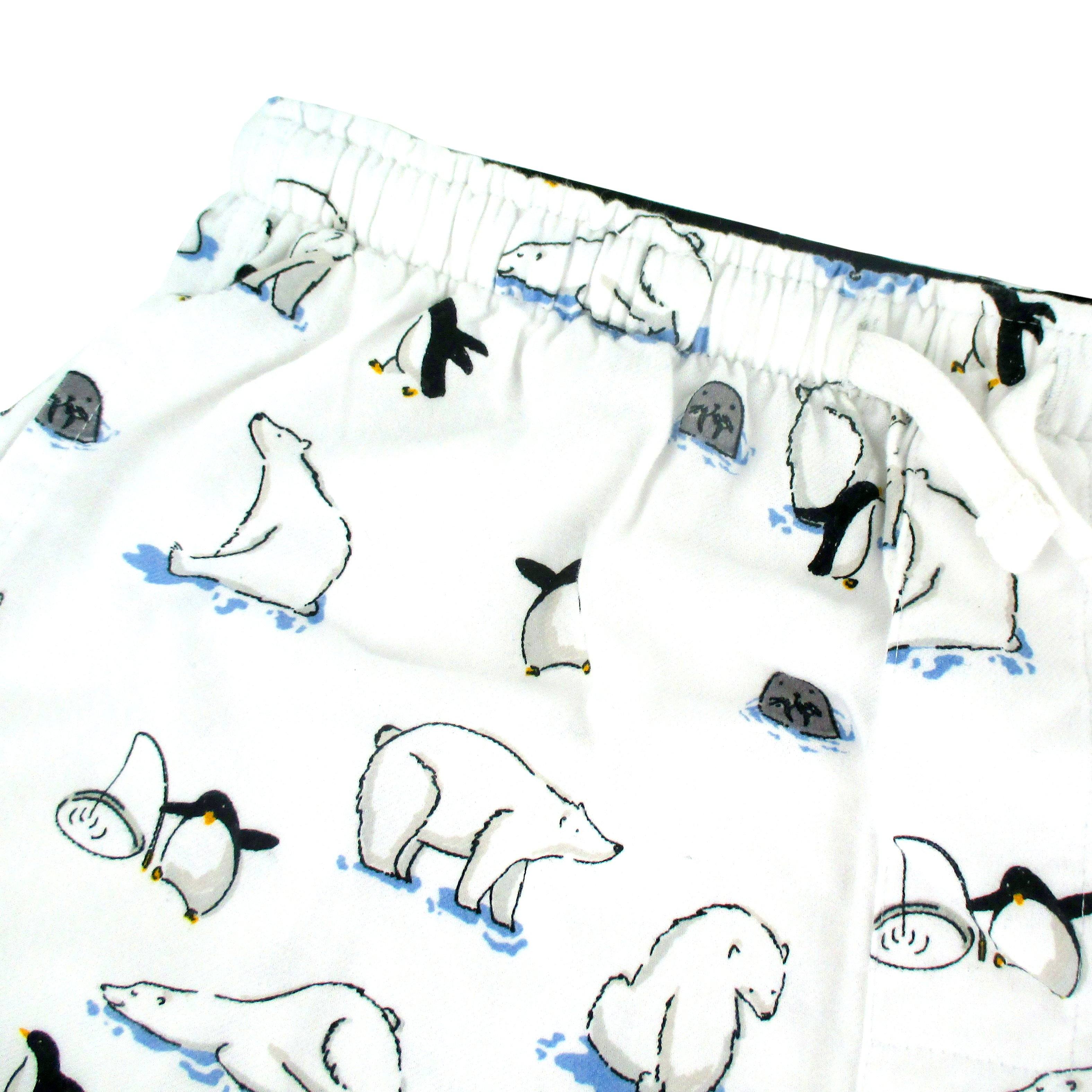 Penguin Pajama Pants For Men. Men's Polar Bear Lounge Pants
