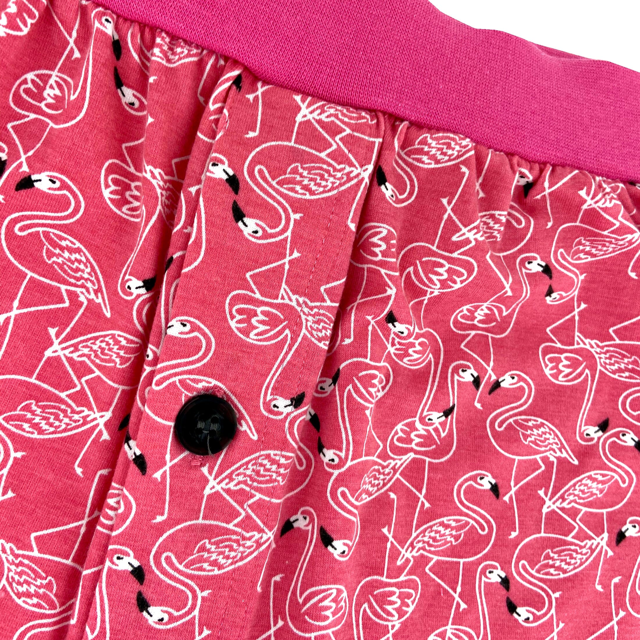 Men's Bright Colorful Flamingo Patterned Cotton Boxer Pyjama Shorts