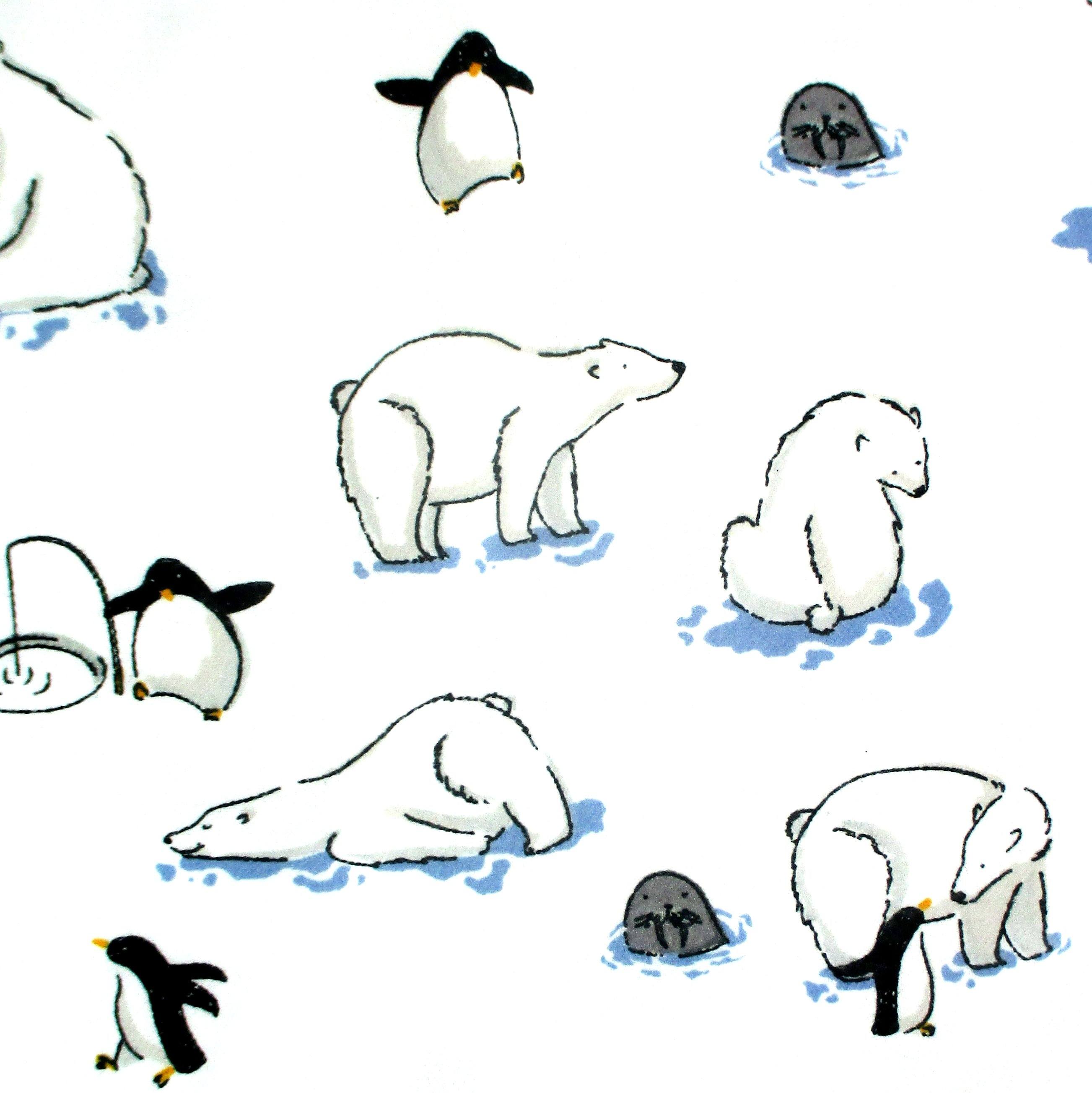 Penguin Pajama Pants For Men. Men's Polar Bear Lounge Pants