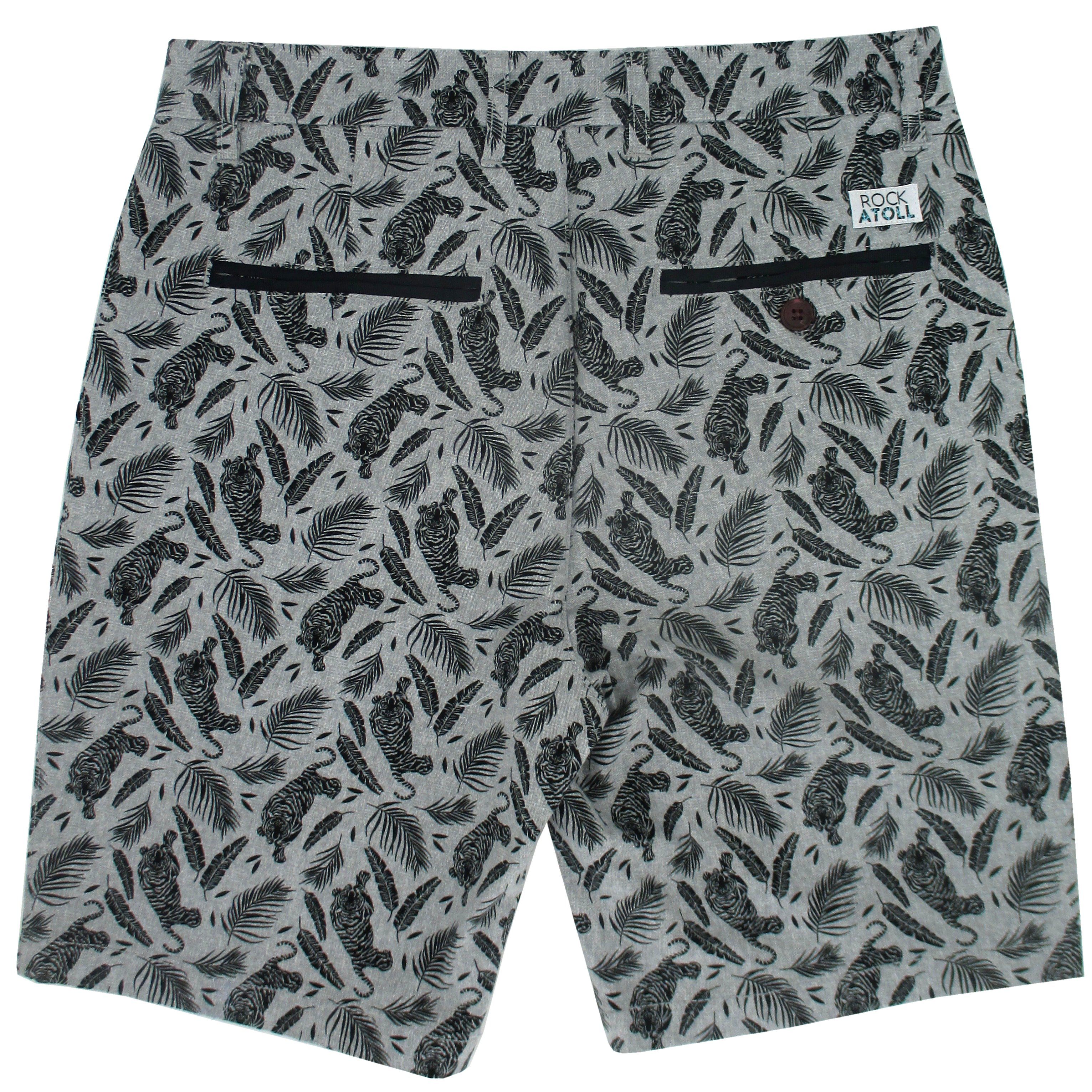 Rock Atoll Classic Fit Men's Chino Going Out Shorts with Tigers All Over Them