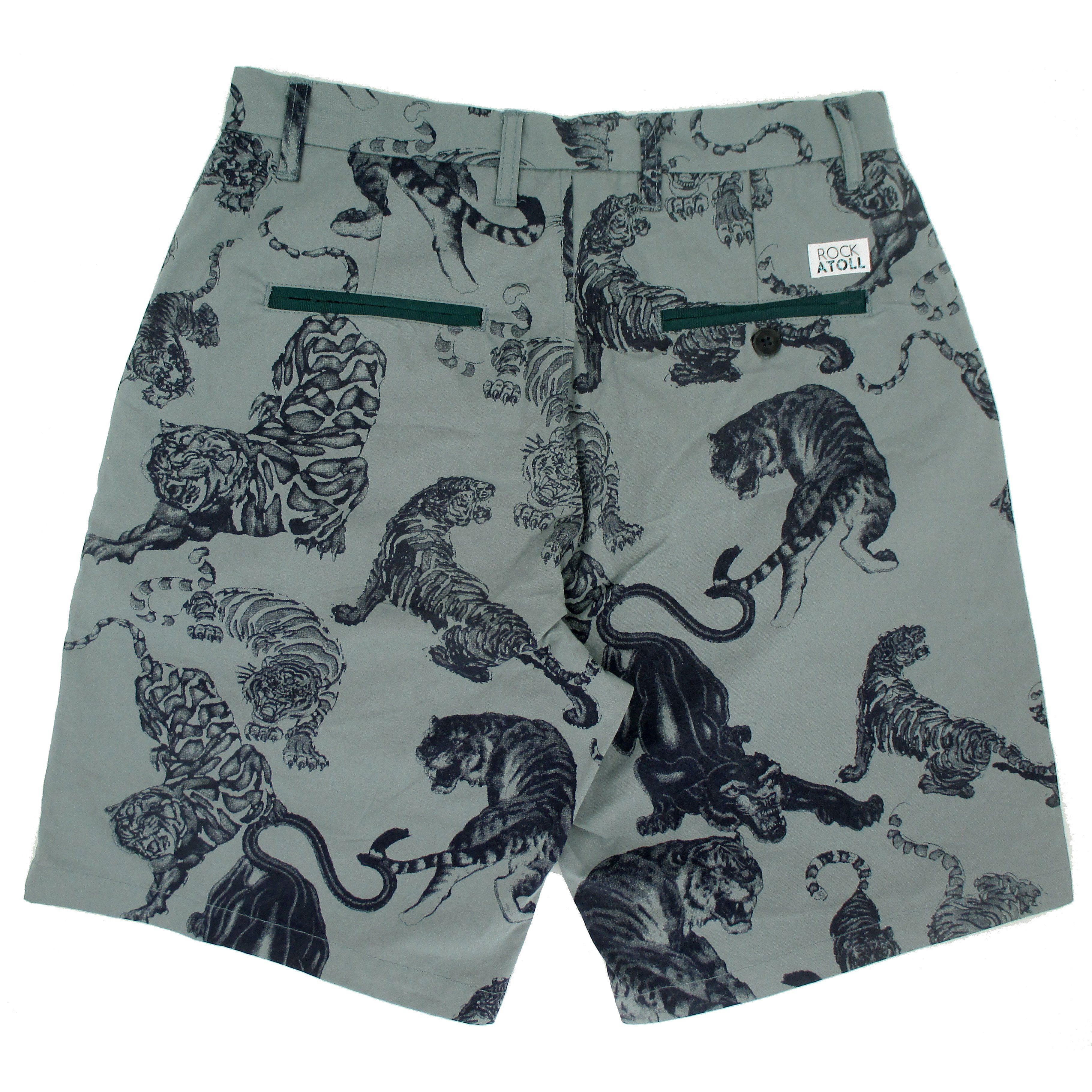 Rock Atoll Men's Flat Front Going Out Golf Shorts with Fun Crazy Panther Jaguar Leopard Tiger Print