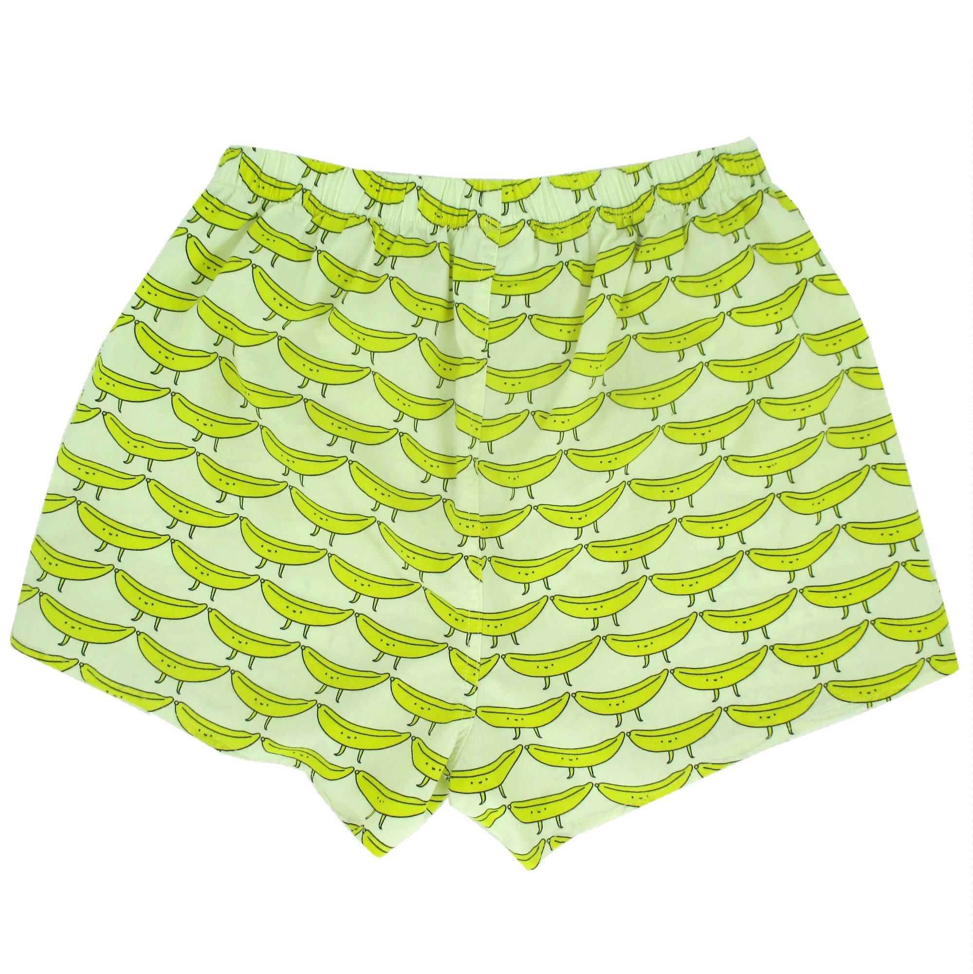 Banana All Over Print Cotton Boxer Shorts for Men Gag Gifts for Him