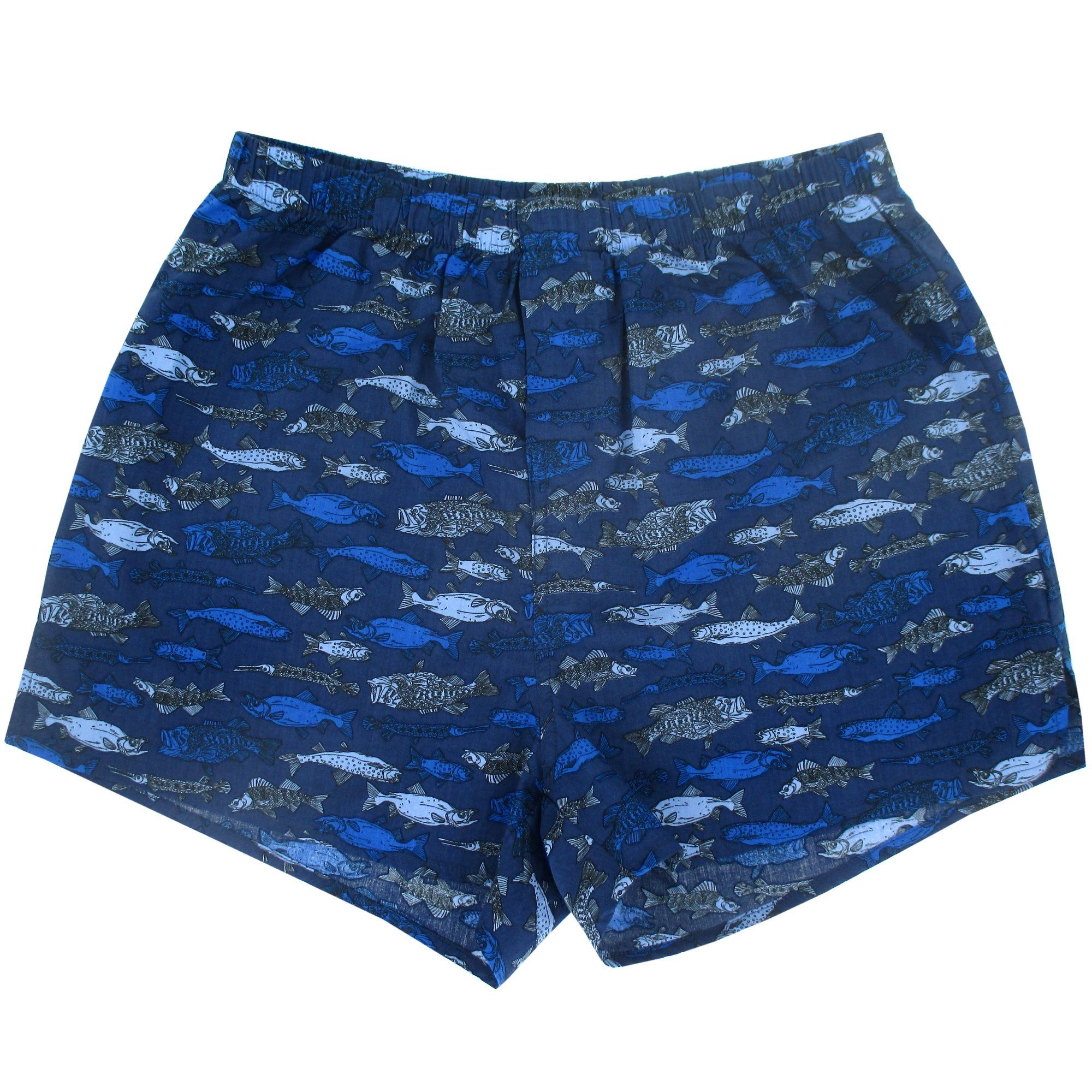 Colorful Freshwater Fish Patterned Cotton Boxer Shorts for Manly Men by Rock Atoll