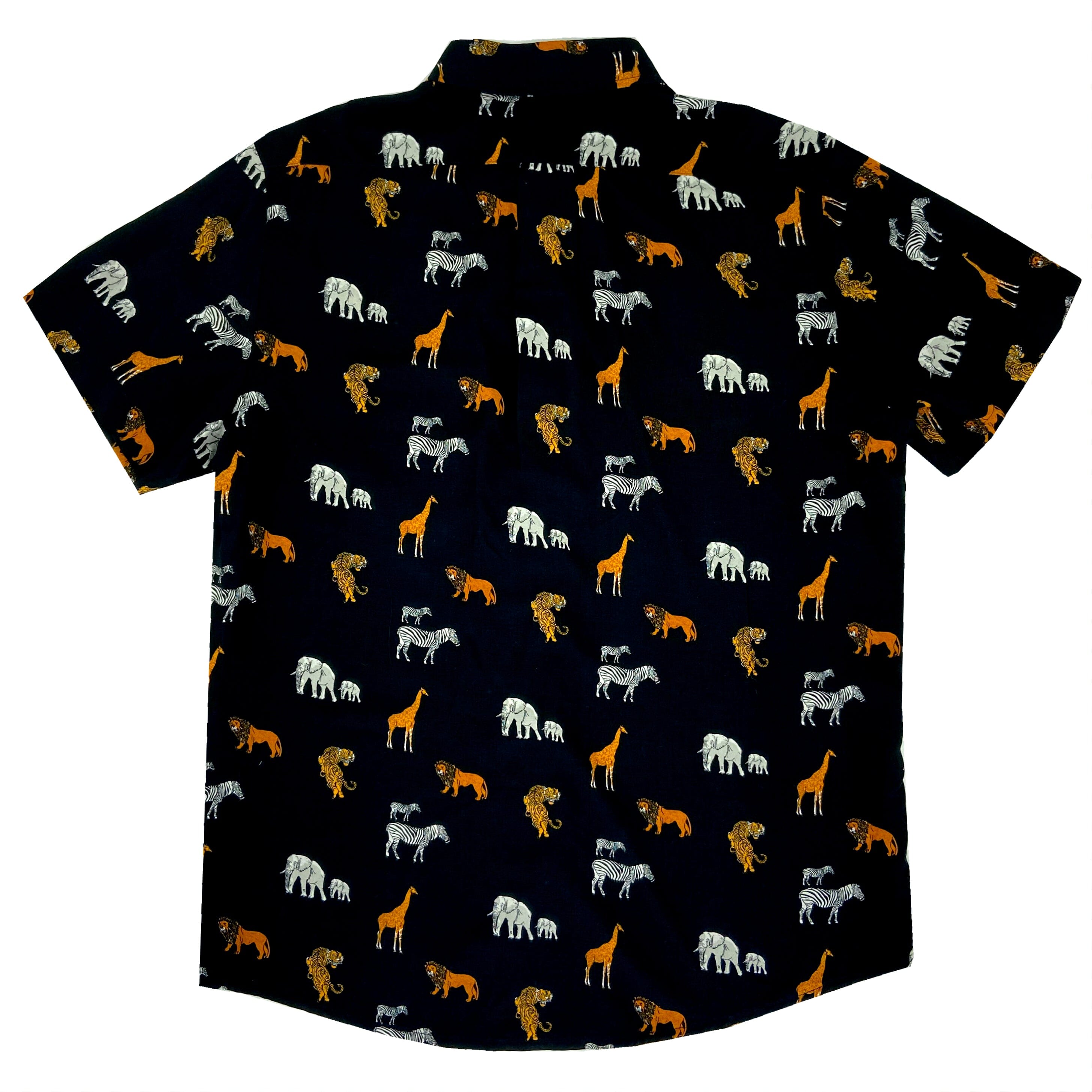 tiger print button down shirt