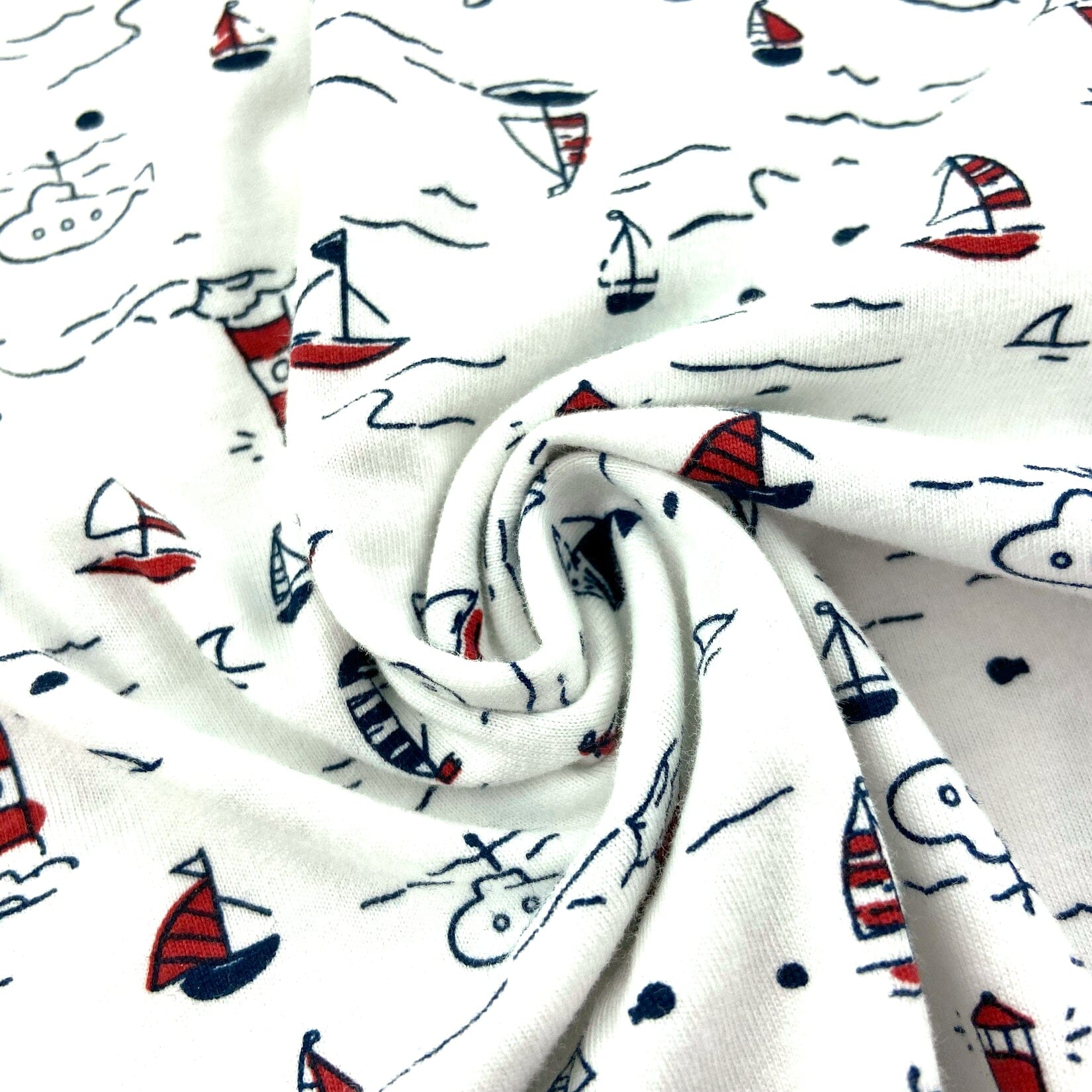 Sailor Inspired T-Shirt For Men. White Sailboat Lighthouse Print Top