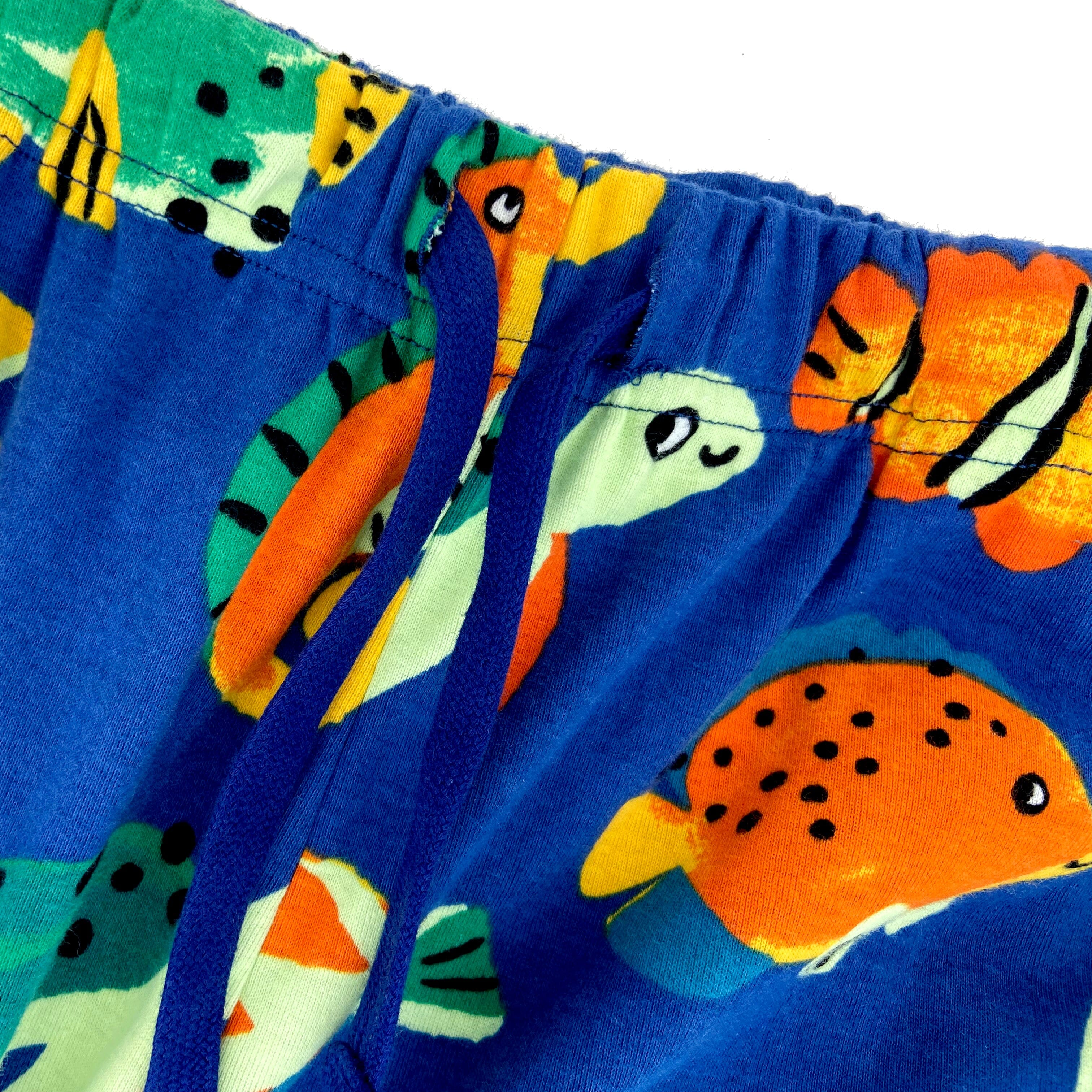 Men's Sea Creatures Themed Fish Seahorses Print Cotton Pajama Bottoms