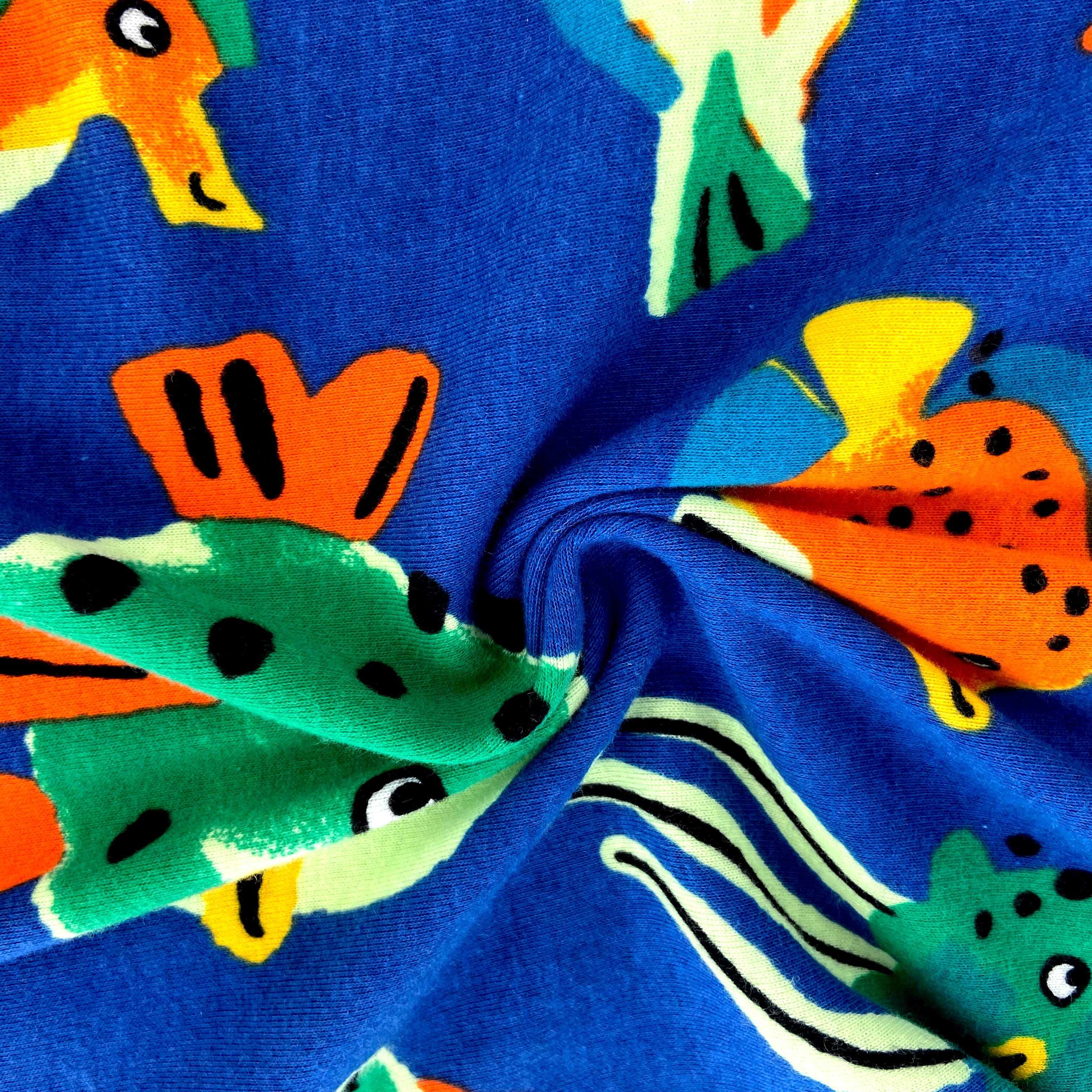 Men's Sea Creatures Themed Fish Seahorses Print Cotton Pajama Bottoms