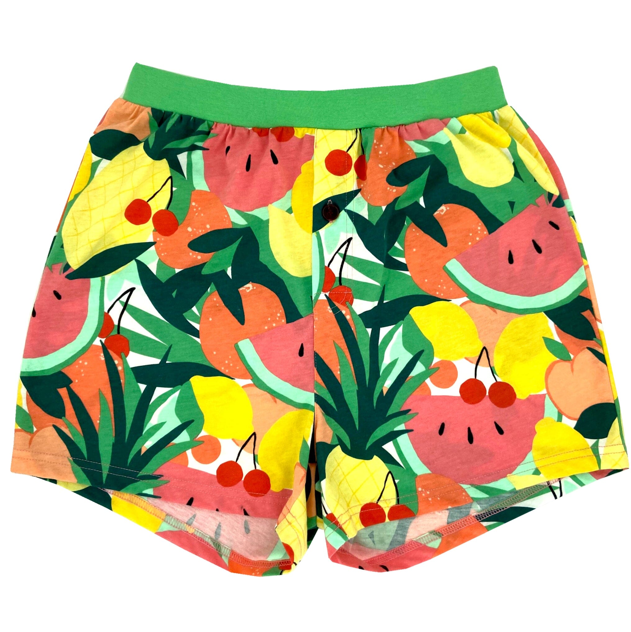 Men's Tropical Fruit Pineapple All Over Print Cotton Pajama Bottoms