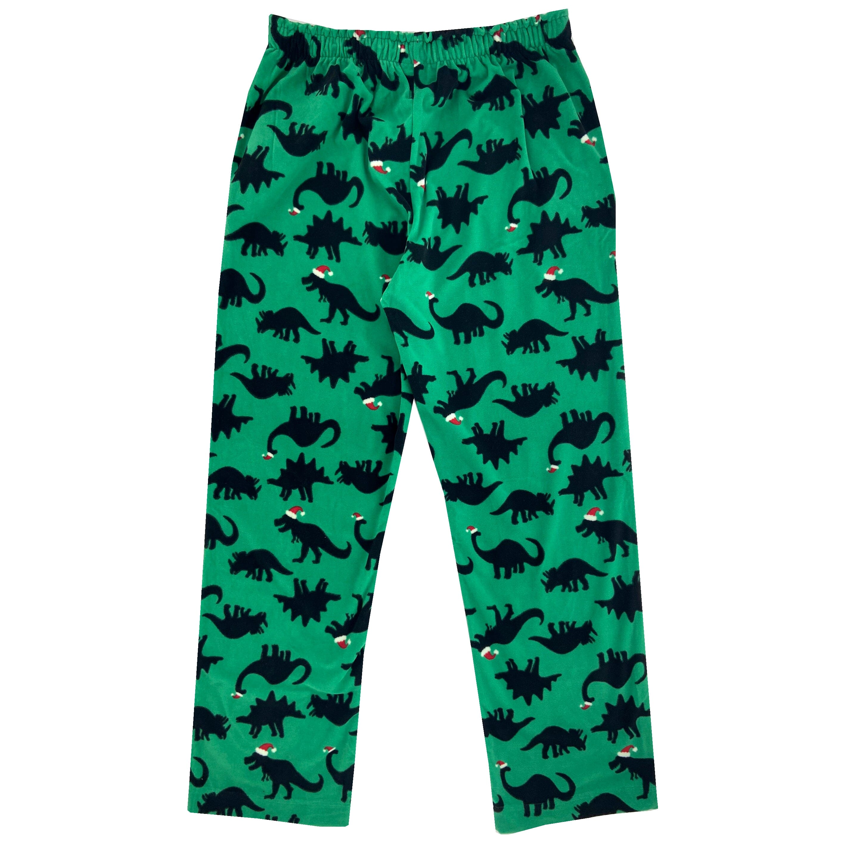 Men's Dinosaur Silhouette Patterned Ultra-Soft Fleece Pajama PJ Pants