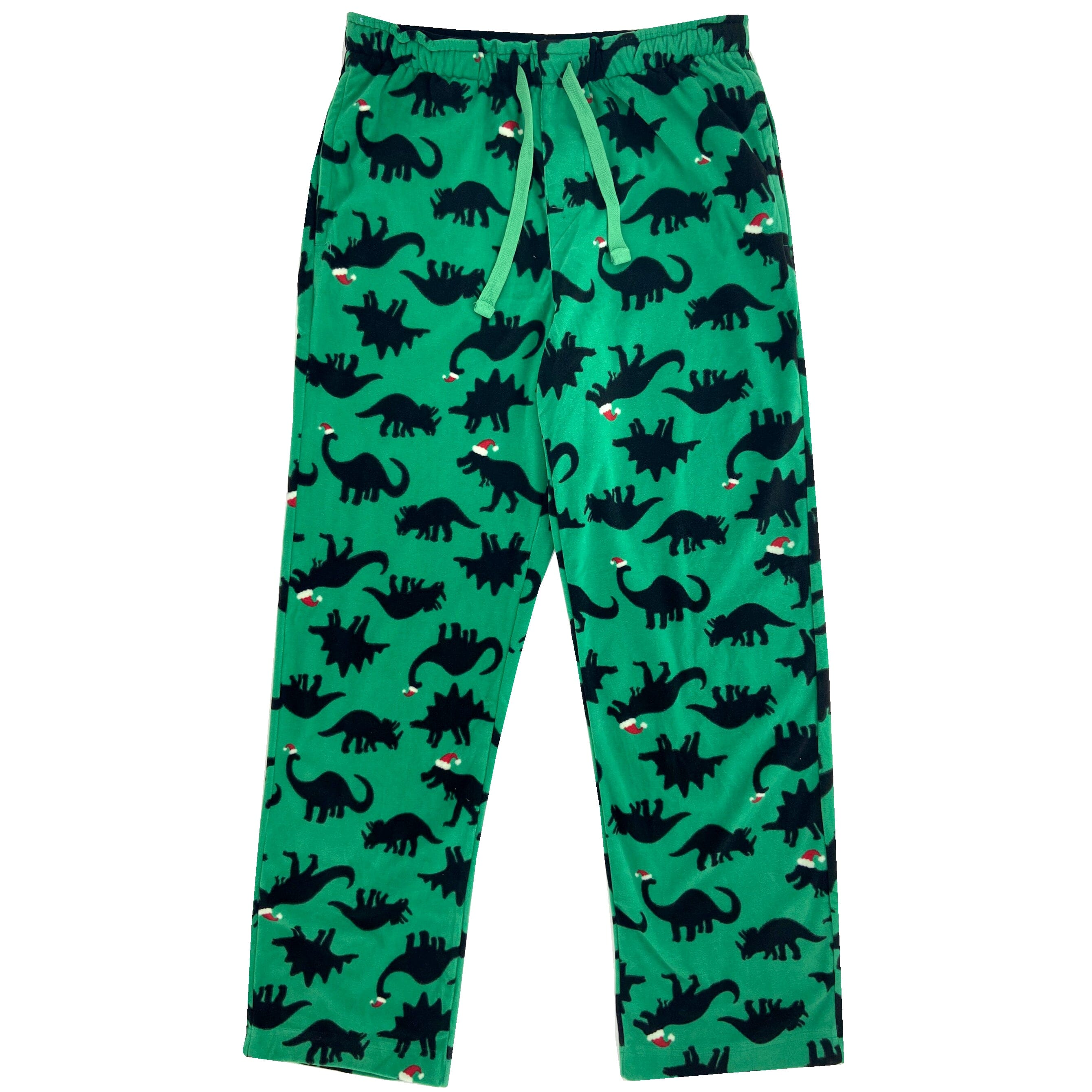 Men's Dinosaur Silhouette Patterned Ultra-Soft Fleece Pajama PJ Pants